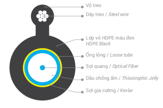 Cáp quang ống lỏng  TPKL 8FO